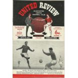 Sir Matt Busby signed 1964 Manchester United official programme of the match against Bristol Rovers.