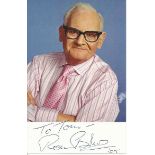Ronnie Barker signed 6x4 colour photo dedicated to Tom. Good condition