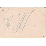Peter Lawford signed vintage album page. 1923 - 1984 part of Frank Sinatras Rat Pack and a tough