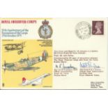 50th Anniversary of the Formation of the Royal Observer Corps cover. Signed by Sqn. Ldr. N.R.
