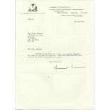 Sir Bernard Lovell signed typed letter 1996 Jodrell Bank letterhead reply to an autograph request.