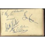 Vintage Football Autograph album. Small red autograph album with over 30 1950s players inc. Stan