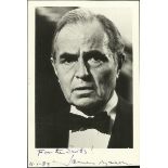 James Mason signed 6 x 4 b/w photo inscribed For the Scotts 1983. Good condition Est. œ30 - 40