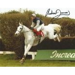 Richard Dunwoody ' Desert Orchid' Signed 10 X 8 Inch Photo. Good Condition Est. œ6 - 9