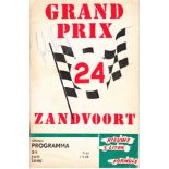 Jochen Rindt A 22cm x 14cm programme for the Dutch GP at Zandvoort 1966 and clearly signed on the