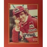 Nikki Lauda signed 10 x 8 colour photo in Red mount. Good condition Est. œ15 - 20