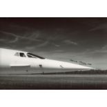 Concorde Designer - 8x12 inch photo signed by the late Norman Harry who designed the iconic "droop