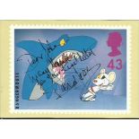 David Jason signed Dangermouse PHQ card. Jason did the voice in the TV show, better known in Only
