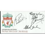 Liverpool FC Liverpool legends cover signed by Phil Neal, Chris Lawler & Alan Kennedy. Good