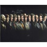 Doctor Who - 8x10 inch photo of the Doctor in all his reincarnations, signed by Tom Baker. Good