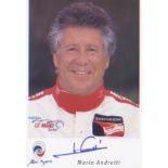 Mario Andretti. Signed 7x 5picture. Good condition Est. œ10 - 12