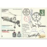 Multisigned Luftwaffe aces RAF Tern Hill cover signed by Gen Adolf Galland, Gunter Rall, Gerd