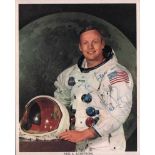 Neil Armstrong Stunning 8 x 10 inch official NASA lithograph, autographed by the late great Neil