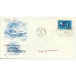 Sir Alec Guinness signed United Nations airmail definitives cover. Good Condition