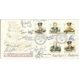 1986 Bradbury Multisigned FDC - The Royal Air Force with the full set of stamps and Uxbridge