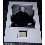Russell Earl John A 20cm x 25cm image mounted together with a signature taken from a letter of