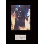 Star Wars. Signature of Dave Prowse with a picture in character as “Darth Vader.” Professionally