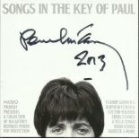 Sir Paul McCartney signed insert card for his CD album Songs in the Key of Paul, dated 2013. CD