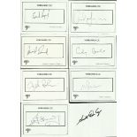 Cricket signed Cards 60+ autographs mainly small white cards with County Printed and signed neatly