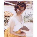 Sophia Loren. 10”x8” signed picture. Excellent.