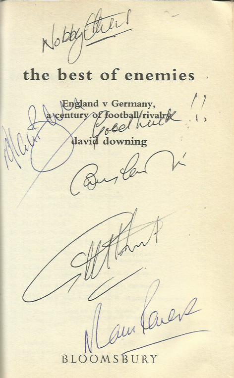 The Best of Enemies England v Germany paperback book. Signed on inside title page 5 including - Image 2 of 2