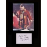 Dr Who - Tom Baker. Signature mounted with a picture in character as ‘Dr Who.’ Professionally
