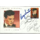 Nancy Sinatra, Frank Sinatra Jnr, Quincy Jones signed 1998 US Frank Sinatra FDC with nice
