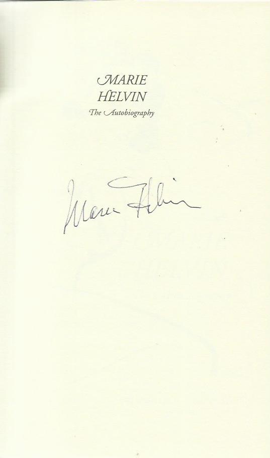 Marie Helvin signed the autobiography hardback book. Signed on inside title page. Good condition - Image 2 of 2