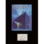 Titanic - Dr Robert Ballard. Signature mounted with reproduction cover from the book ‘The
