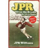 JPR Williams and Phil Bennett signed JPR Given the Breaks my life in Rugby hardback book. Bennett