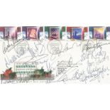 1988 Christmas Royal Mail first day cover with the full set of Christmas stamps and Edinburgh
