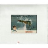 Gerry and Sylvia Anderson, Shane Rimmer signed vintage Thunderbirds 1 6 x 4 colour postcard matted
