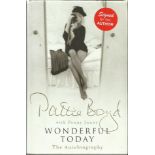 Patty Boyd signed Hardback book Wonderful Day her autobiography. Good condition