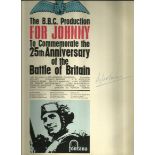 Douglas Bader signed to front of 33rpm record sleeve of record BBC Production for 25th ann Battle of