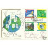 Paul, Linda, Stella McCartney signed to front of 1992 Green Energy FDC, To Casey with nice funny