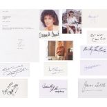 Selection of Autographs. A selection of 13 signed white cards, photographs and one letter. Eric