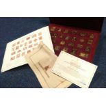 Silver Stamp Gold Plated Coin Collection. . The Empire Collection of 25 Stamp Replicas by Hallmark