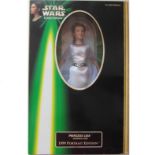 Carrie Fisher signed large Princess Leia Star Wars Boxed figure. Good condition