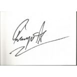 Ringo Starr signed card. 15cm x 10cm clean white card signed by legendary Beatles drummer Ringo