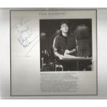 Paul McCartney signed mounted display. Lovely page, taken from what we presume is a Classical