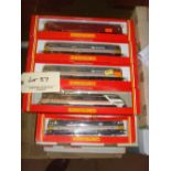 Hornby; five boxed diesel locomotives, D1039 Western King, 47549 Royal Mail, 47627 City of Oxford,