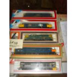 Lima; five boxed diesel locomotives , 87007 City of Manchester, 37310 British Steel Ravenscraig,