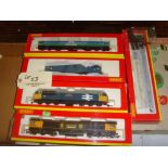 Hornby; five boxed diesel locomotives, 59001 Yeoman Endeavour, D6129 British Rail, 56131 Ellington