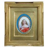A Sevres portrait plaque painted by Andre-Vincent Vieillard, date letter for 1767, labelled on the