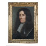 English School  (17th Century) Portrait of a gentleman with long dark hair, probably a doctor of