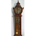 An oak Admiral Fitzroy type 'Atmoscope' Barometer, labelled for J. Sattele, South Quay, Gt Yarmouth,