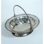 A George II silver basket , by Edward Aldridge I & John Stamper, London 1759, of pierced oval form