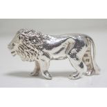 A small modern Irish silver model of a lion, by the Royal Irish Silver Co, Dublin 1969, in