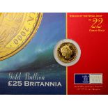 An Elizabeth II gold 'Britannia' coin, 2000, and a Elizabeth II gold half-sovereign, 2000 (2)