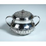 A George I silver porringer, by William Fleming, London 1715, of compressed circular form, the lower